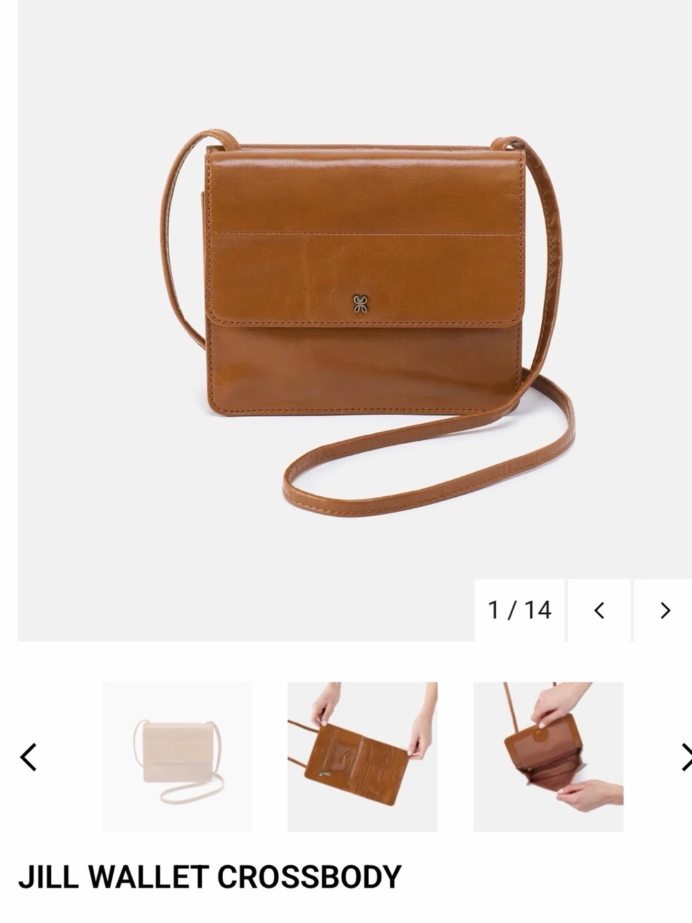 Jill Wallet Crossbody - Tan Leather Crossbody Bag